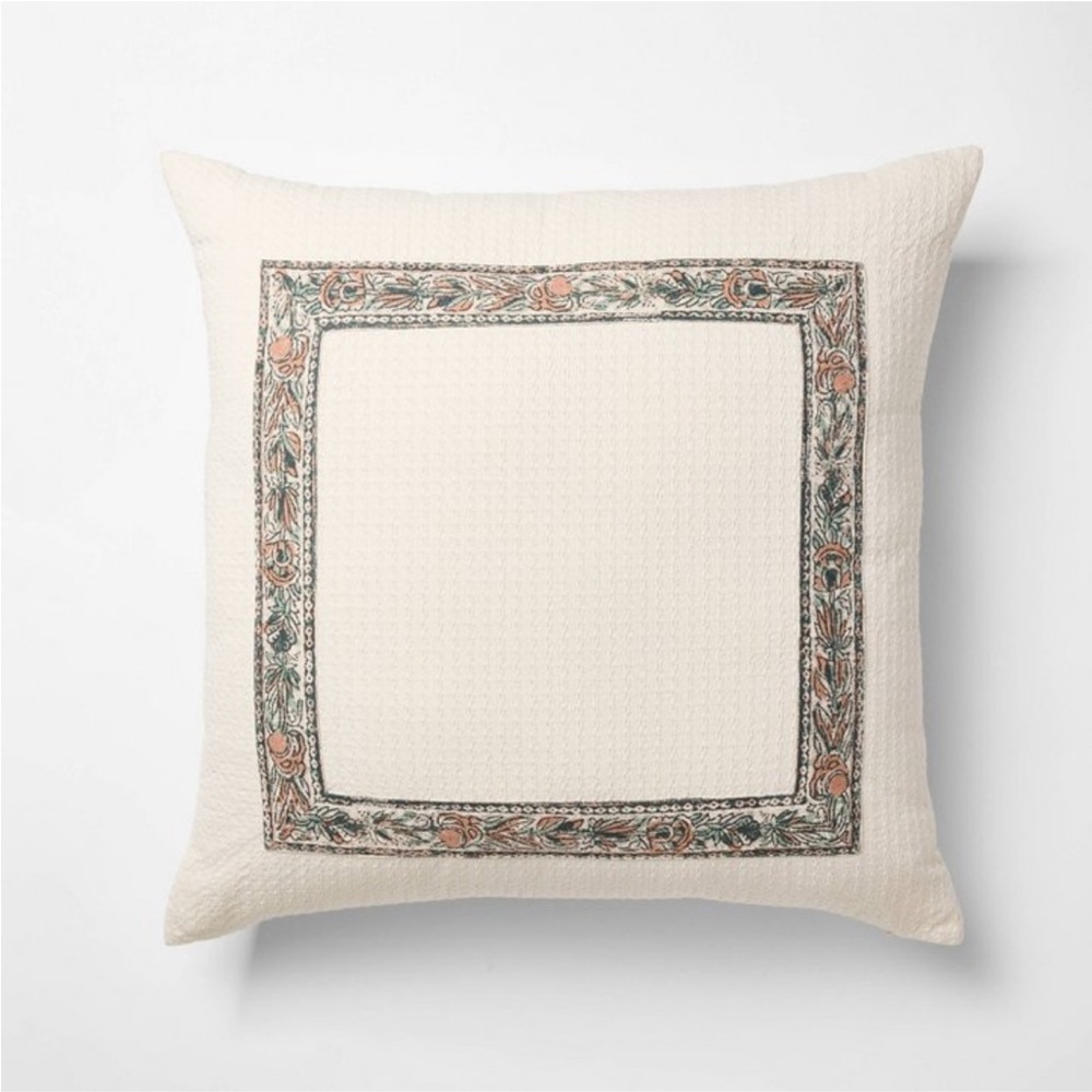Studio McGee Oversized Square Border Pattern Cream - Threshold™
